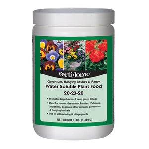 fertilome plant fertilizer Ferti-Lome Geranium Hanging Basket & Pansy Plant Food 20-20-20 (3-lbs) 10722