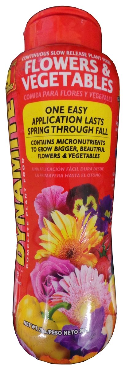 flower seed fertilizer Dynamite Flowers & Vegetables Plant Food 13-13-13