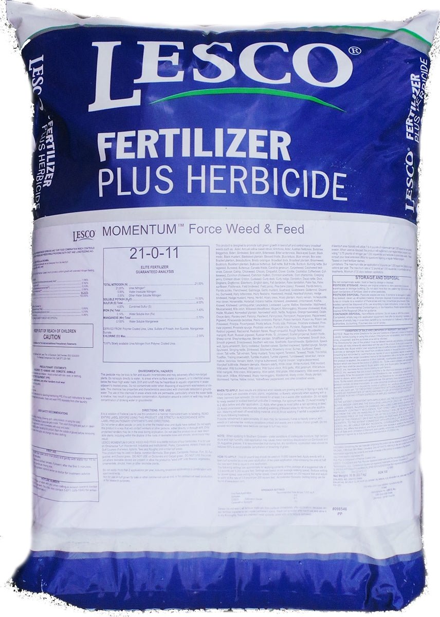 Lesco Tall Fescue Lawn Weed &amp; Feed 21-0-11 - 50 lbs. - Seed Barn