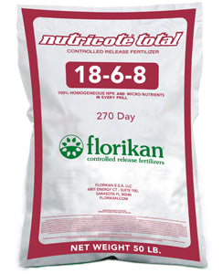 Florikan with Nutricote Total 18-6-8 270 Day Fertilizer - 50 lbs ...