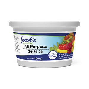 Jack&#39;s All Purpose Plant Food 20-20-20 Water Soluble - 8 Oz.