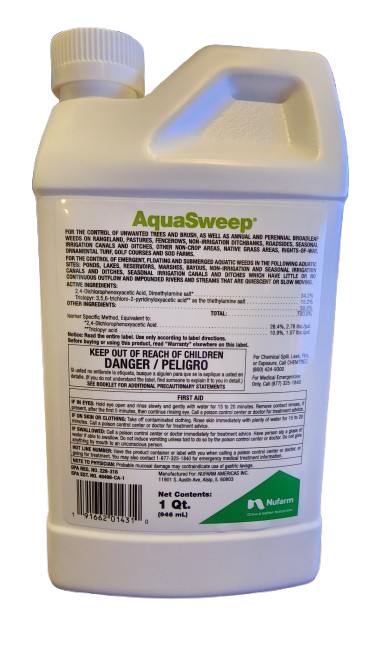 AquaSweep Aquatic Herbicide ( 2,4-D, Triclopyr) - 1 Qt.