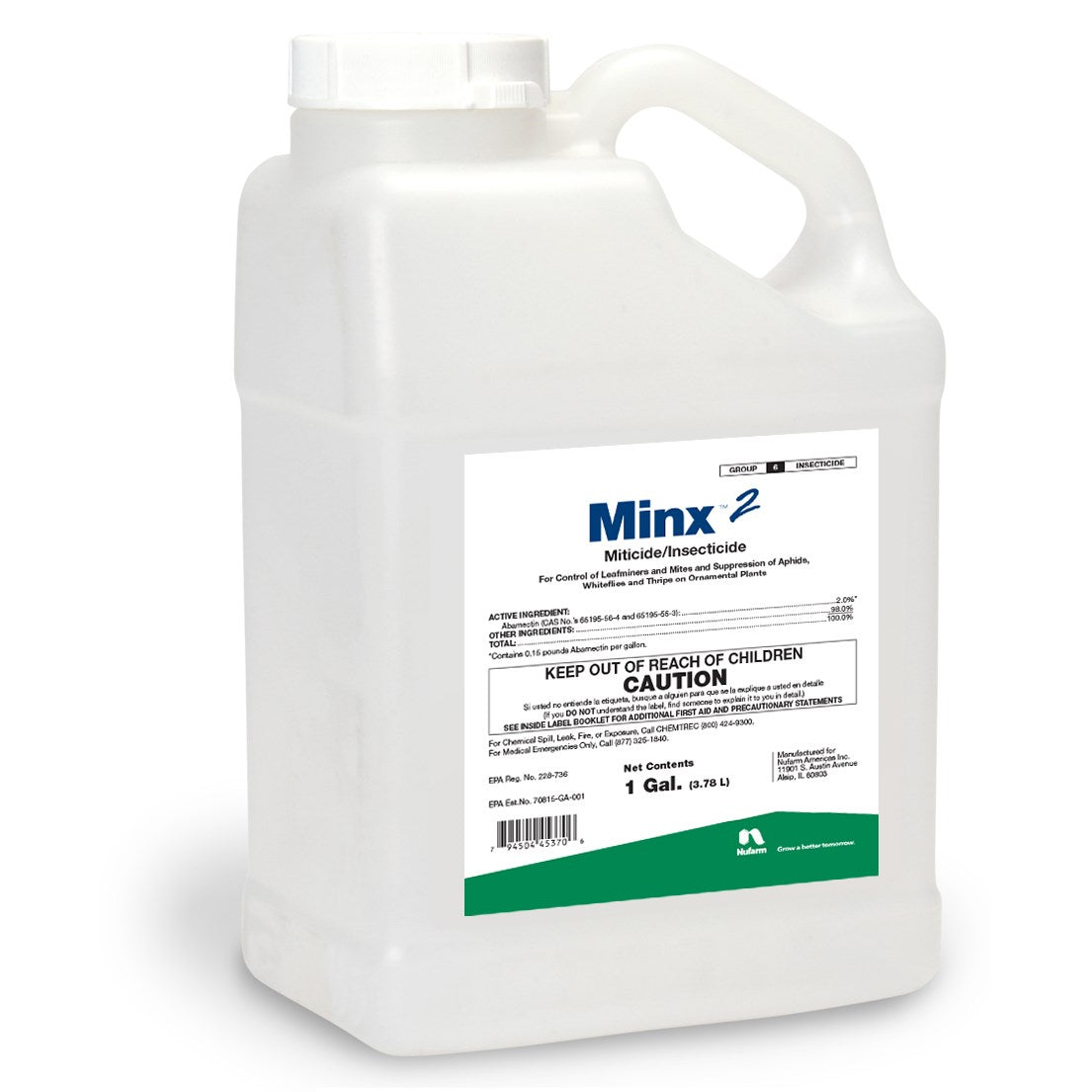 Minx 2 Abamectin Miticide Insecticide - 1 Gallon