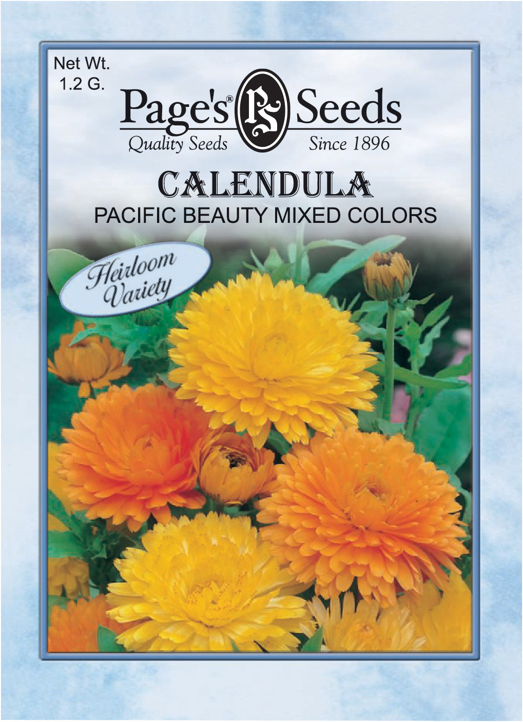 Calendula, Pacific Beauty Mixed Colors Seeds - 1 Packet