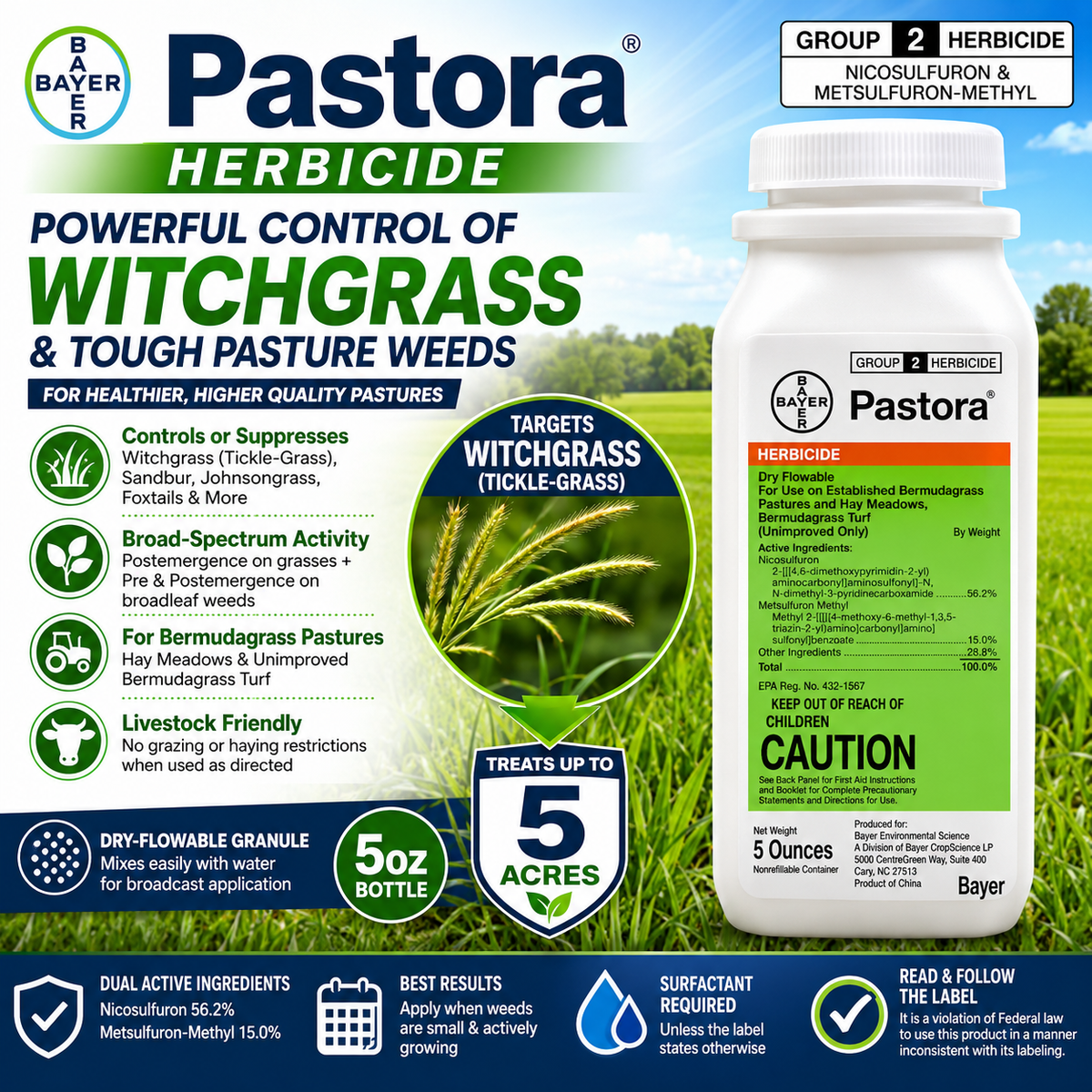 Bayer Pastora Herbicide - 5 oz