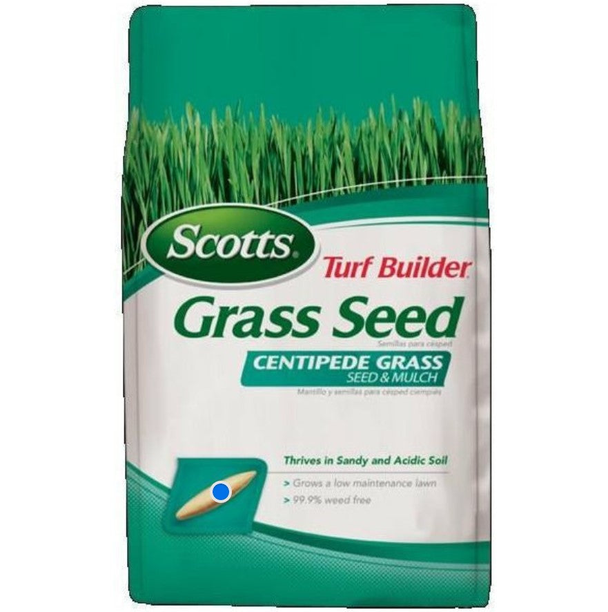plant centipede seed Scotts Turf Builder Centipede Full Sun Grass Seed and Mulch 5 lb