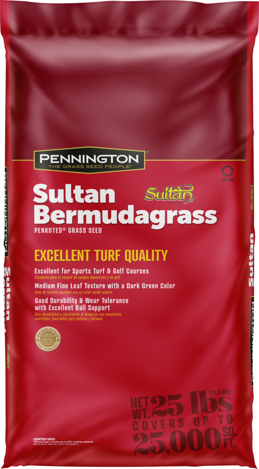 sultan herbicide Penn 25 lbs Sultan Bermuda Unhulled Penkoted