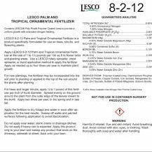 LESCO 8-2-12 Palm & Tropical Ornamental Granular Fertilizer 50 lb. Bag
