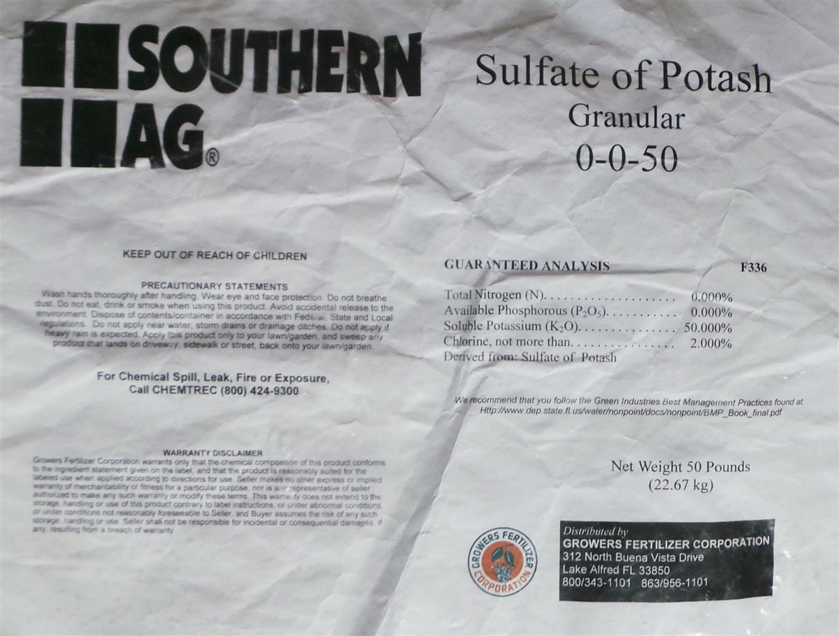Sulfate of Potash 0-0-50 Granular Fertilizer - 50 Lbs.