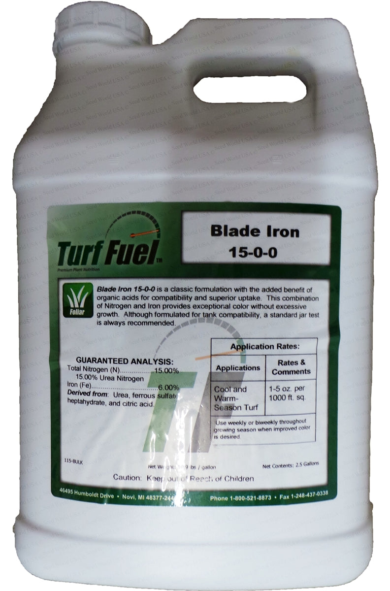 Turf Fuel Blade Iron 15-0-0 Liquid Turf Fertilizer - 2.5 Gal.