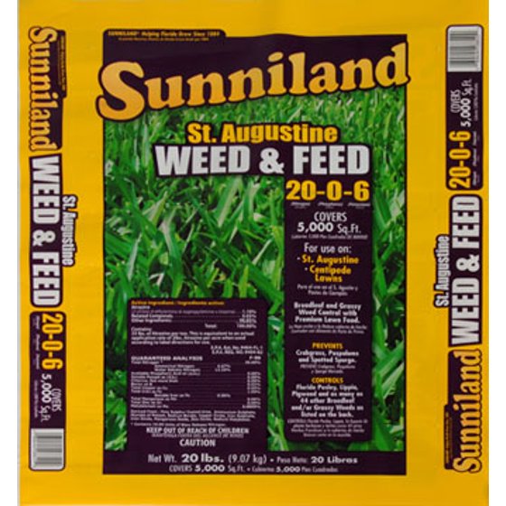 St. Augustine Lawn 20-0-6 Weed &amp; Feed Fertilizer - 20 Lbs.