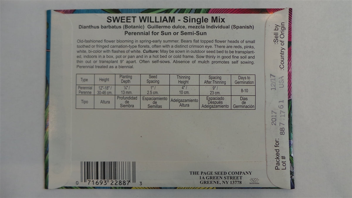 Sweet William Flowers - 1 Packet