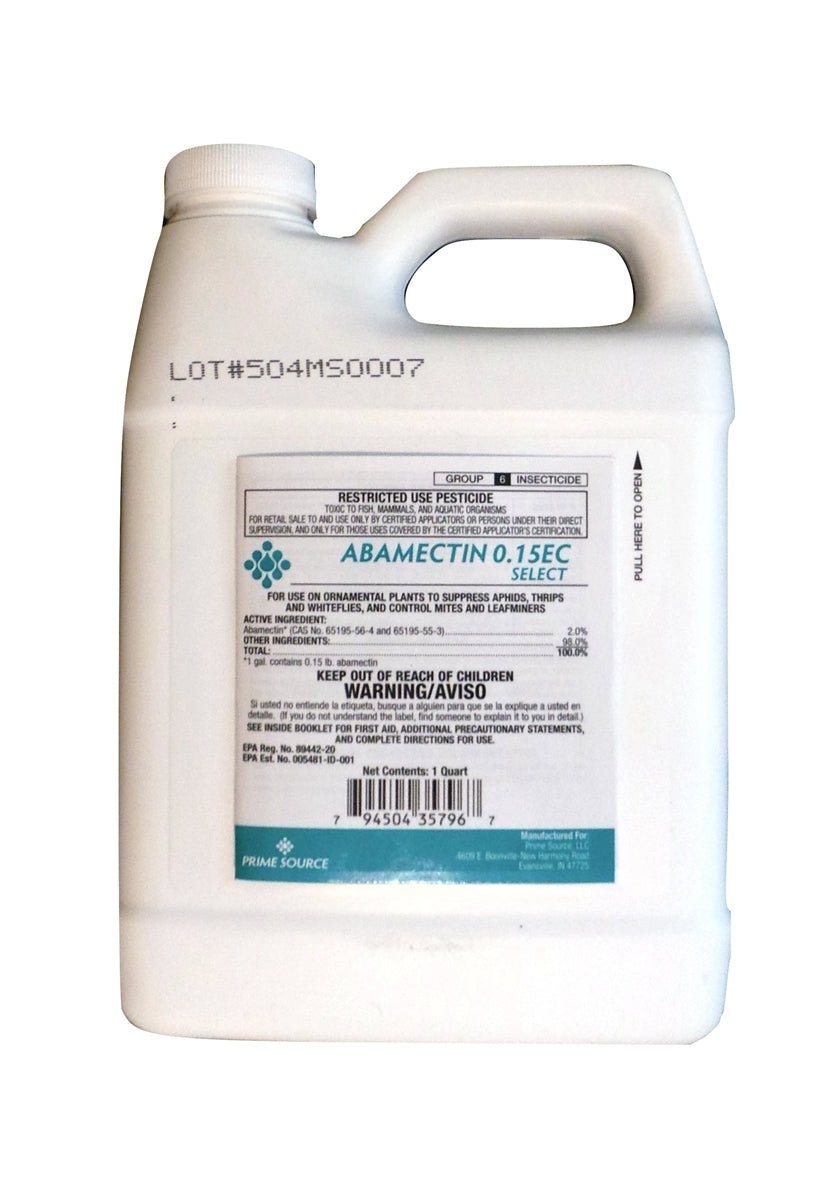Abamectin 0.15 EC Miticide Insecticide (Avid Alternative) - 1 Quart