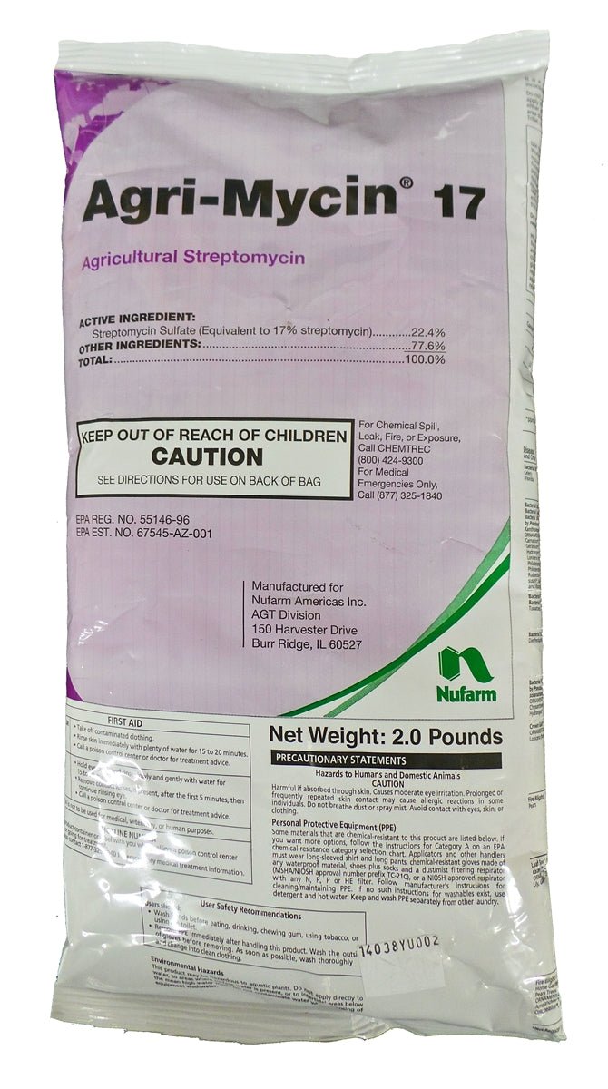 Agri-Mycin 17 Fungicide Streptomycin - 2 Lbs.