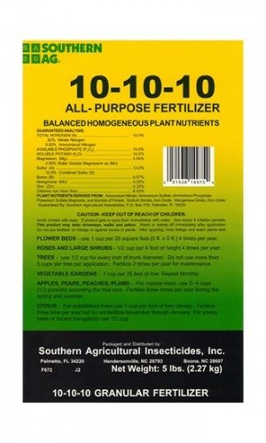 All Purpose Fertilizer 10-10-10 - 5 Lbs.