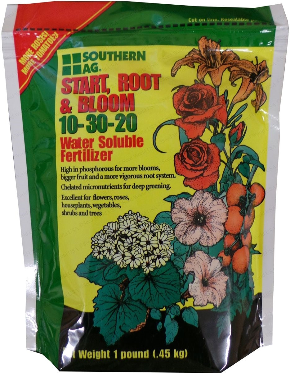 plant root fertilizer Start, Root, and Bloom 10-30-20 Soluble Fertilizer