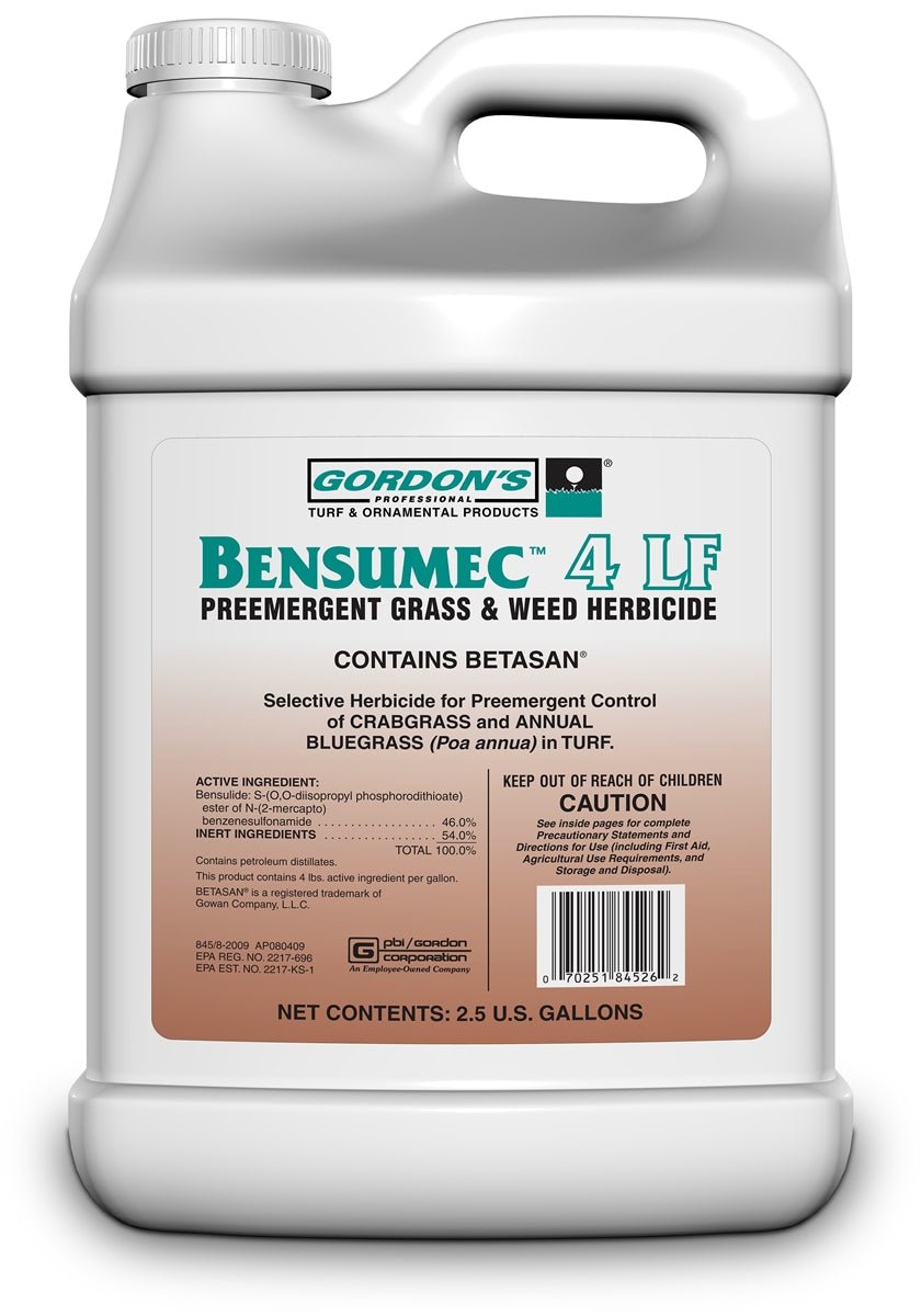 pre emergent herbicide for centipede lawns Bensumec 4 LF Herbicide - 2.5 Gallons