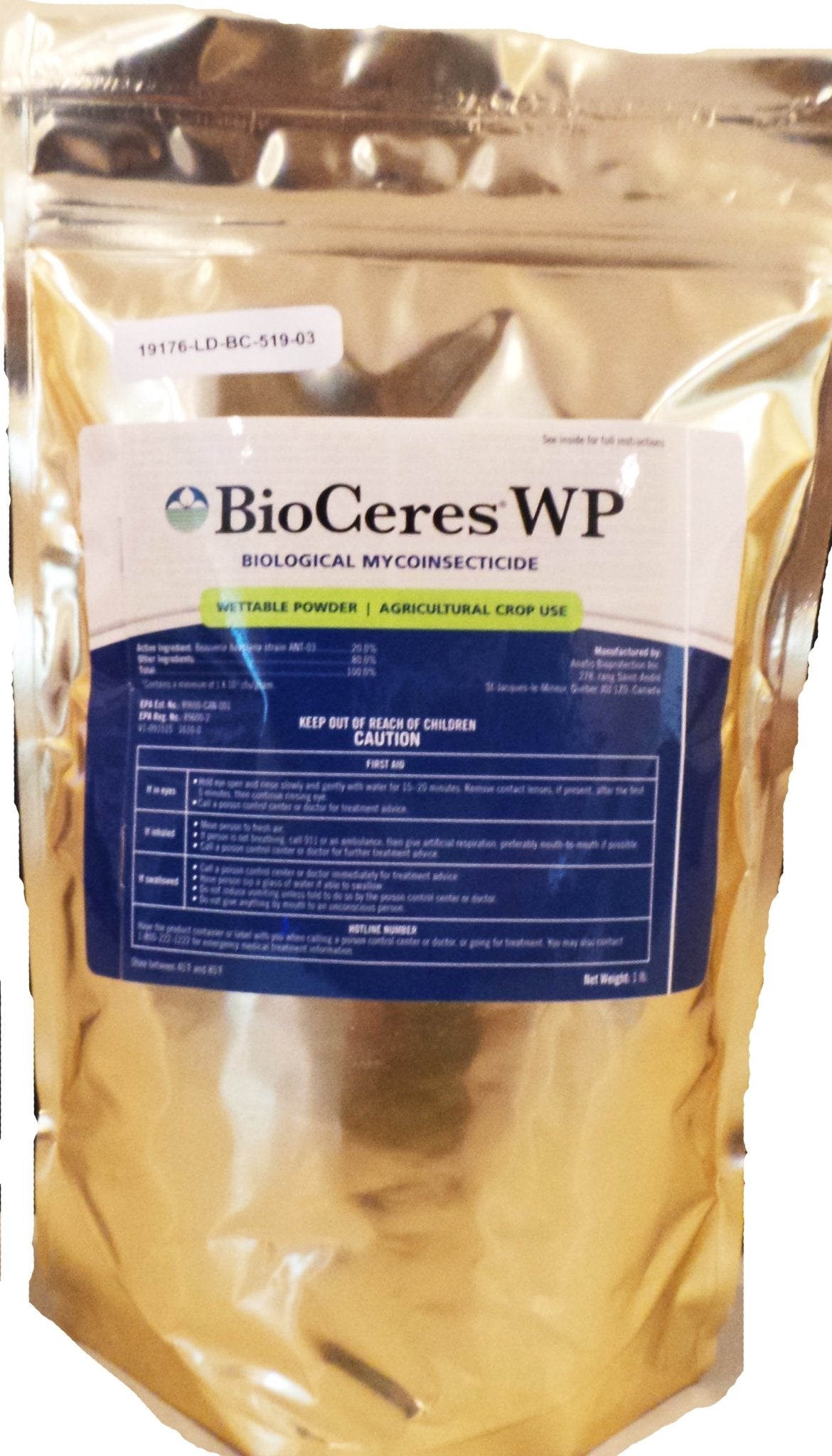 BioCeres WP Biological Mycoinsecticide - 1 Lb. - Seed Barn