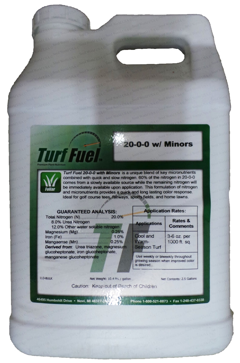 Turf Fuel 20-0-0 w/Minors Fuel Liquid Turf Fertilizer - 2.5 Gal.