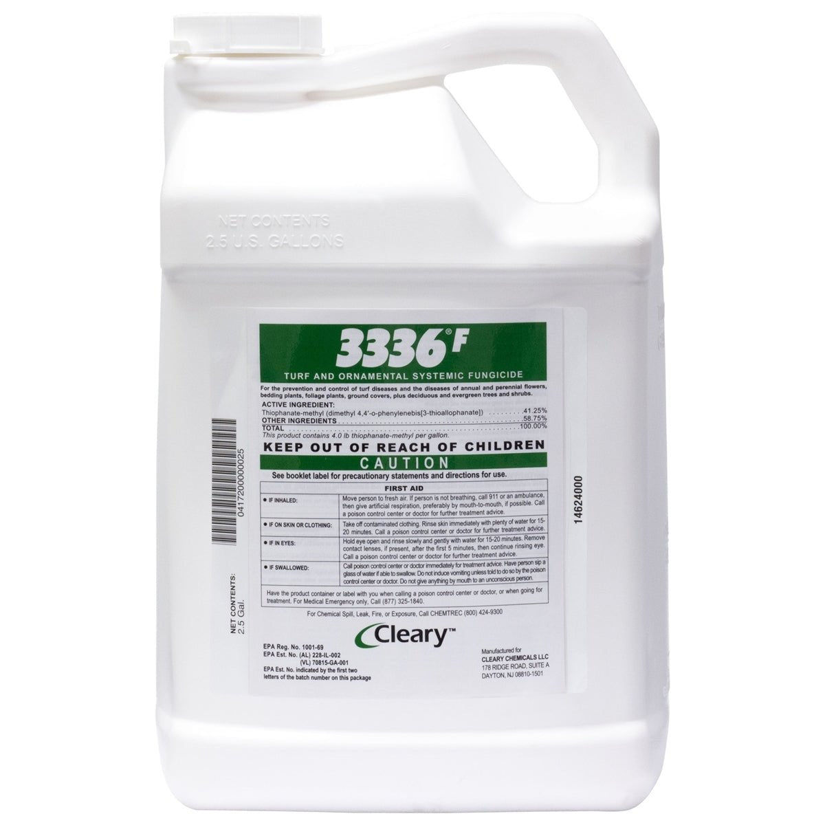 Cleary 3336F Systemic Liquid Fungicide - 2.5 Gallons - Seed Barn