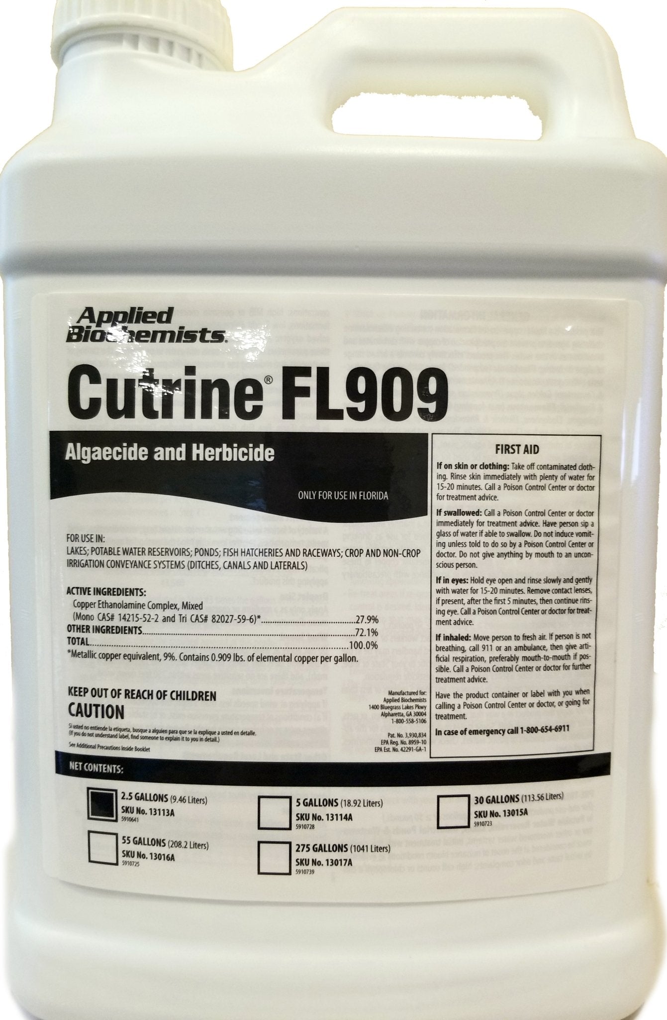 Cutrine FL909 Algaecide - 2.5 Gal - Seed Barn