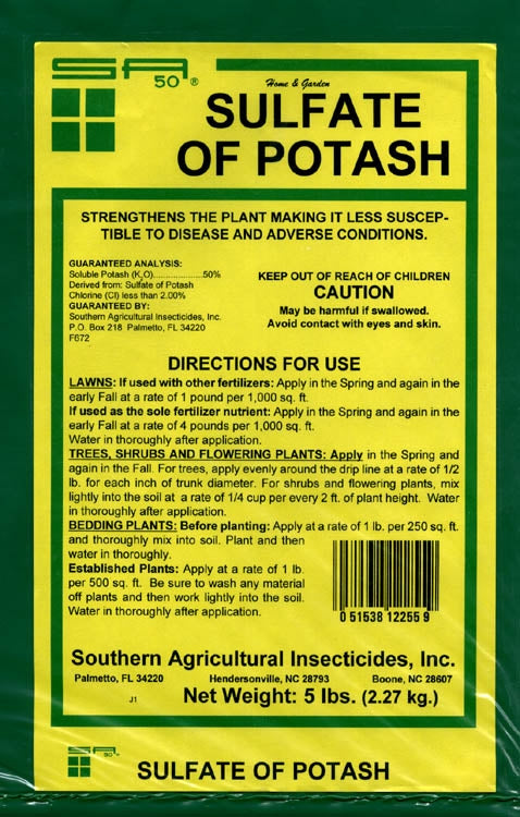 Sulfate of Potash 0-0-50 Granular Fertilizer - 5 Lbs.