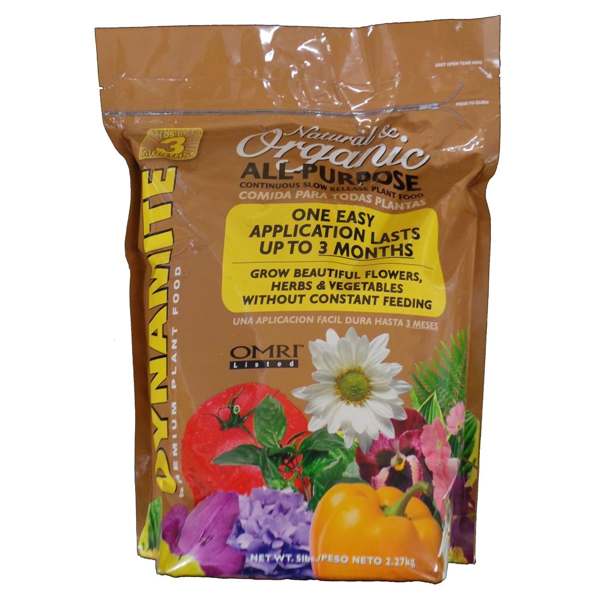 Dynamite All-Purpose Organic Plant Food 10-2-8 - 5 lbs. - Seed Barn