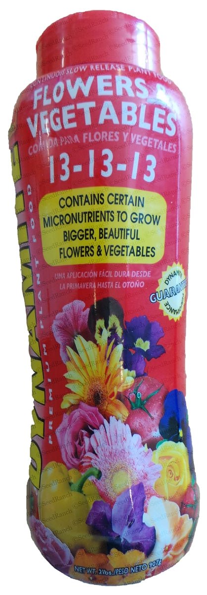 Dynamite Flowers &amp; Vegetables Plant Food 13-13-13 - 2 lb. - Seed Barn