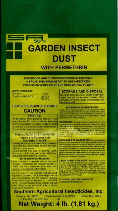 Garden Insect Dust Permethrin - 4 Lbs. - Seed Barn