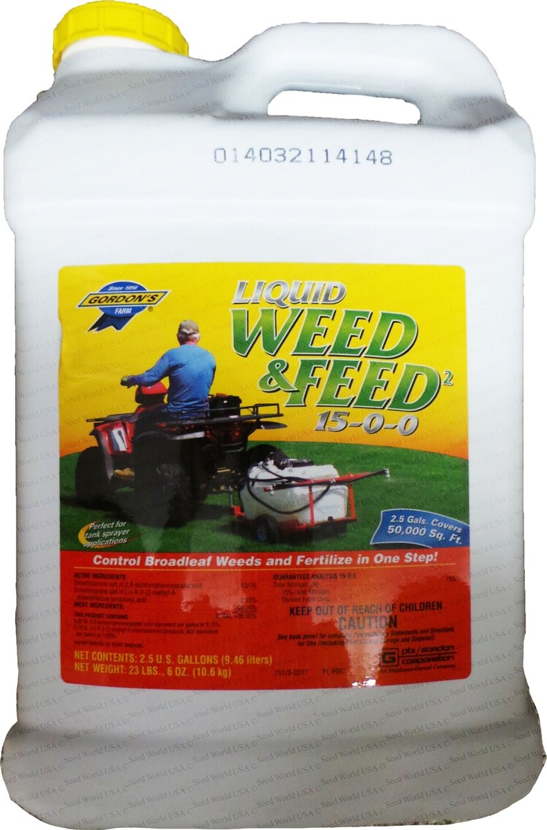 Gordons Liquid Fertilizer 15-0-0 Weed &amp; Feed - 2.5 Gallons - Seed Barn