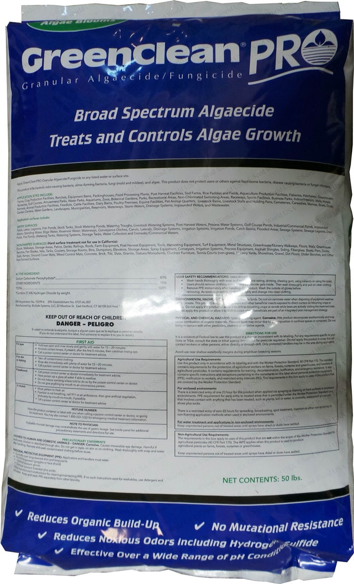 Green Clean Pro Pond Algaecide - 50 lbs. - Seed Barn