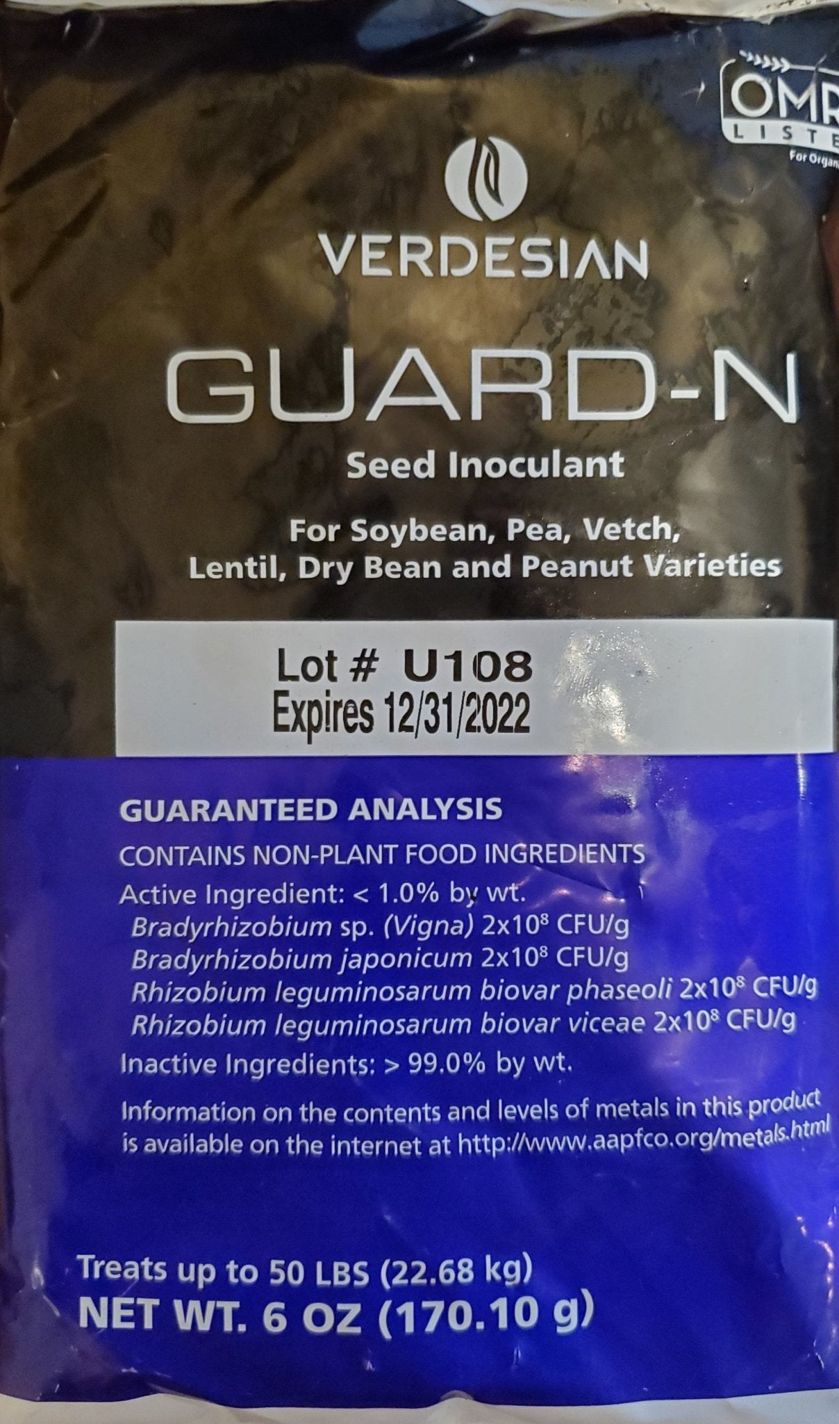 Guard-N OMRI (Organic) Seed Inoculant - 6 Oz. - Seed Barn