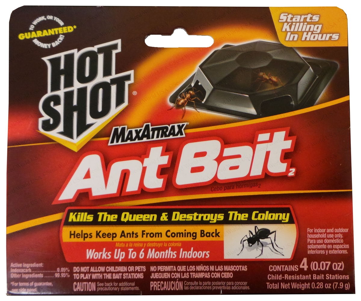 Hot Shot Max Attrax Ant Bait - 4 Stations - Seed Barn