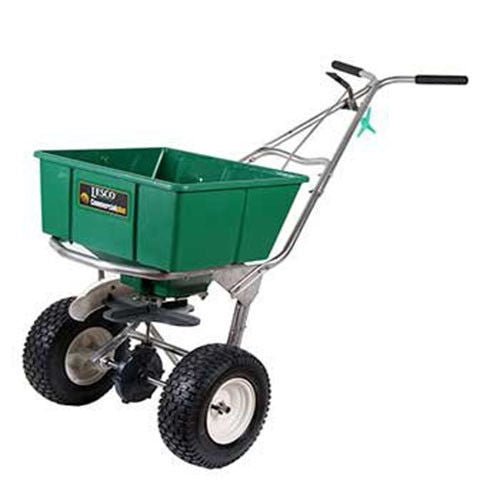Lesco High Wheel Fertilizer Spreader w/ Manual Deflector 80 Lb. Hopper #101186 - Seed Barn