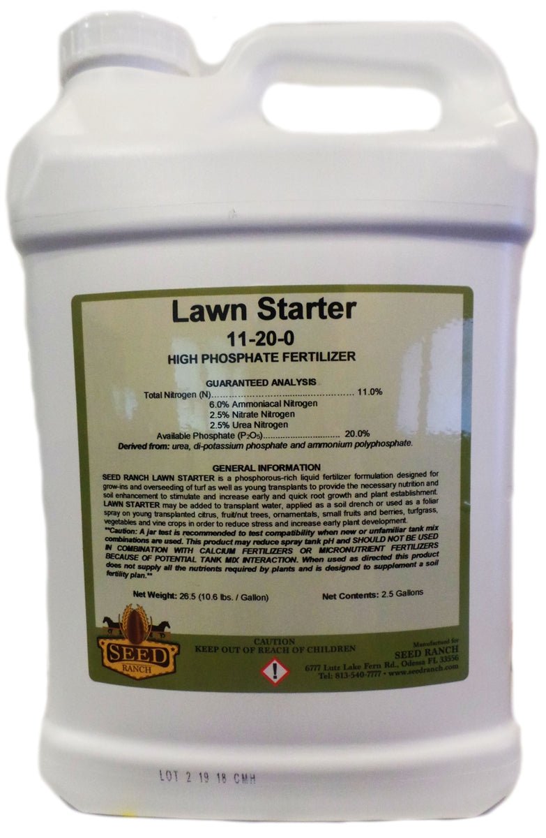 Liquid Lawn Starter Fertilizer 11-20-0 - 2.5 Gal. - Seed Barn