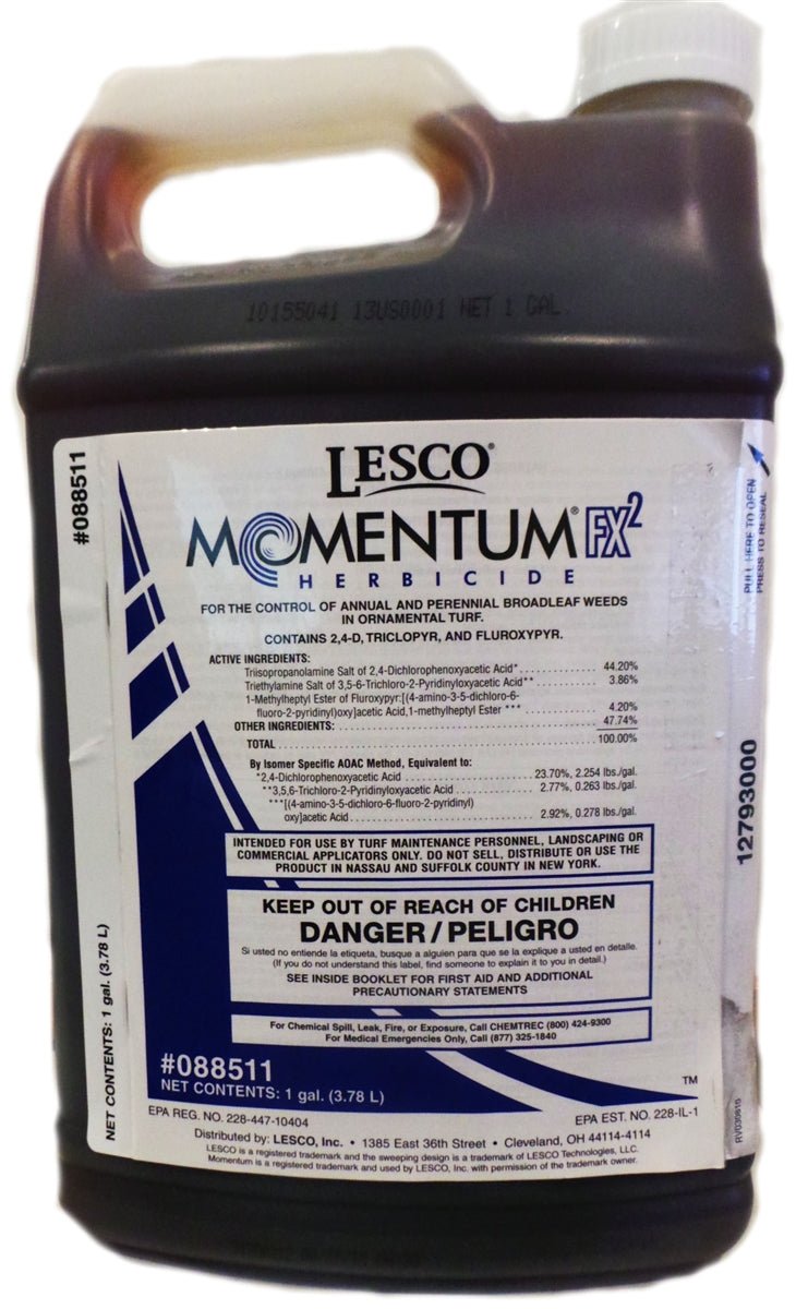 lesco three-way selective herbicide mixing instructions Momentum FX2 Herbicide