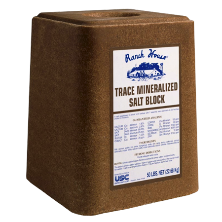 Ranch House Trace Mineralized Salt Block - 50 Lbs.