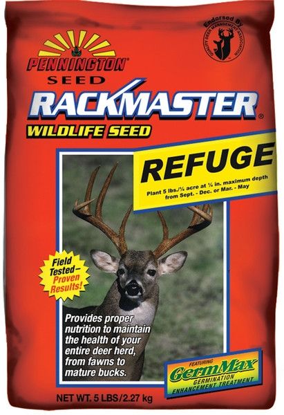 (Seed Barn Mix) Rackmaster Refuge Clover, Brassica, Chicory Food Plot Seed Mix 5 Lbs - Seed Barn