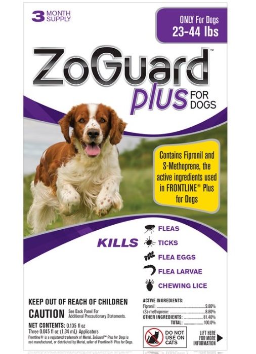ZoGuard Plus For Dogs - 3 month supply (23-44 lbs)